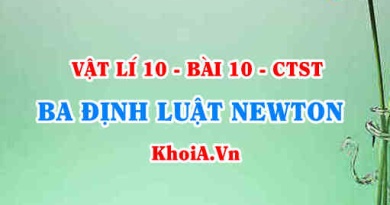 Nội dung Ba định luật Newton, Công thức 3 định luật Newton ý nghĩa và vận dụng - Vật lí 10 bài 10